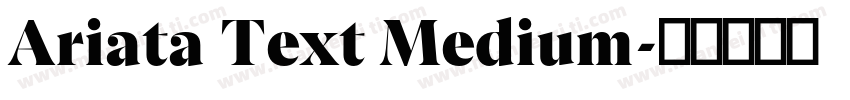 Ariata Text Medium字体转换